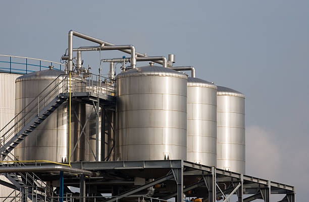 istock Stainless steel storage tanks 157293672