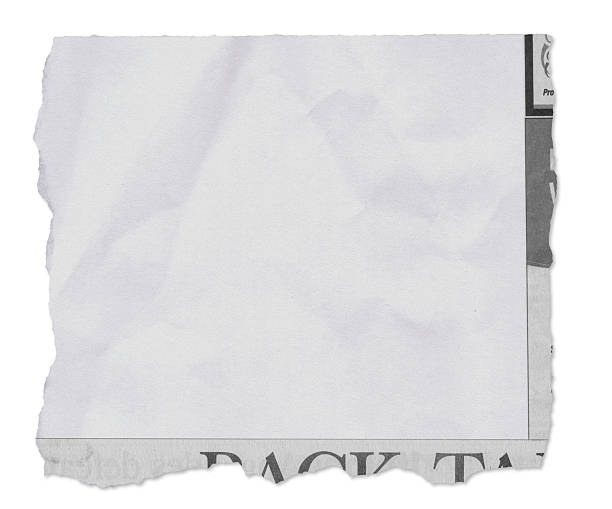 istock Newspaper tear on white w/ clipping path 157293822