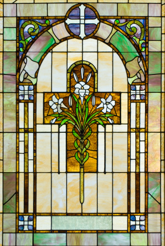 This stained glass window is located in a chapel built in the 1890's on the grounds of Missouri's Confederate Home, now a state historic site in Higginsville, MO.