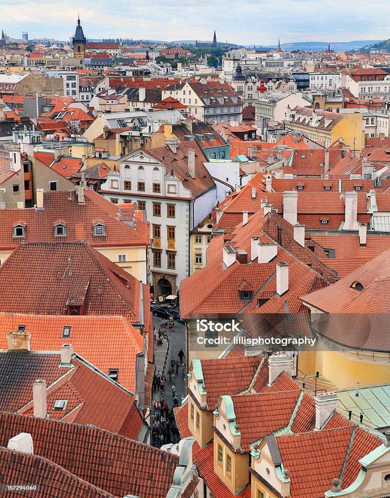 Arquitetura Panorama de Praga, na República Tcheca - Foto de stock de Andar royalty-free