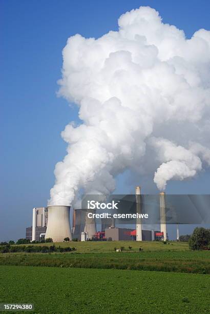 Electricity Power Station Stock Photo - Download Image Now - Air Pollution, Burning, Circle