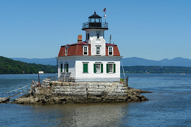 Esopus Lighthouse on the Hudson 1 stock photo