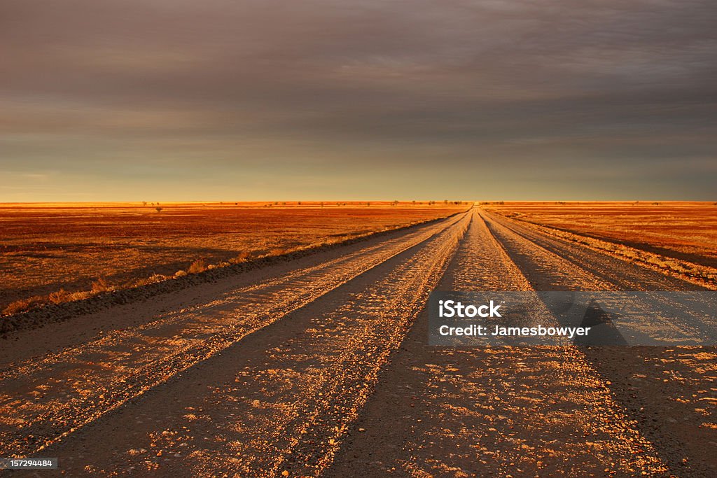 Coucher du soleil de - Photo de Birdsville libre de droits