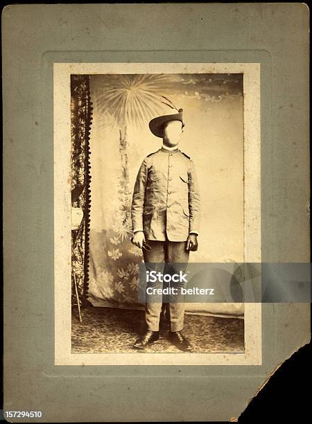 Old Faceless Gent Photo Stock Photo - Download Image Now - Military, Picture Frame, Men