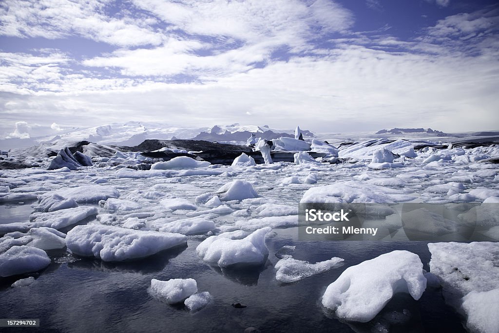 Eisberge in Jokulsarlon Island - Lizenzfrei Arktis Stock-Foto