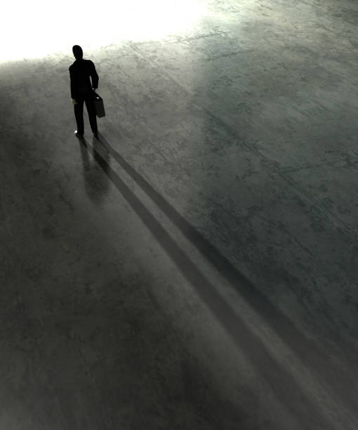 istock Silhouetted image of man facing toward a bright future 157294832
