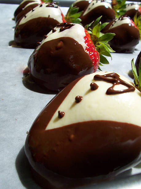 istock Strawberries Covered in Chocolate Decorated Like Tuxedos 157295223