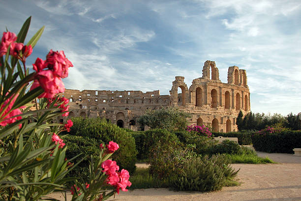 El Djem Coliseum, Tunisia stock photo