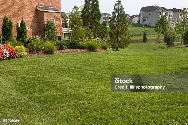 Moderna Casa De Luxo Suburbia Lawn - Fotografias de stock e mais imagens de Casa - Casa, Habitação Autónoma, Jardim Particular