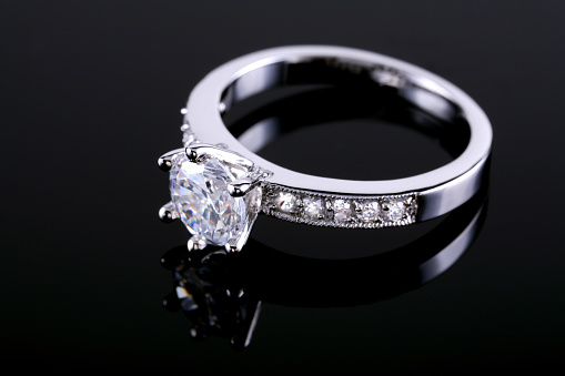 Diamond engagement ring.