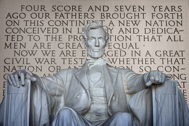 Lincoln and Gettysburg Address  lincoln memorial photos stock pictures, royalty-free photos & images