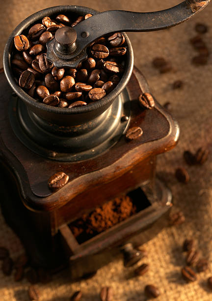 coffee grinder stock photo