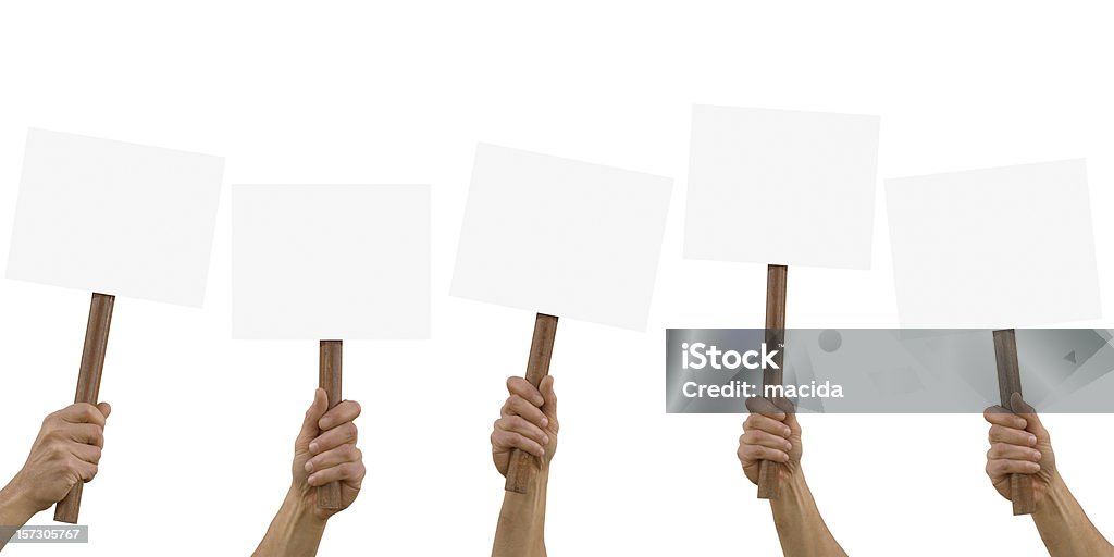 blank closet blank placards,with clipping path. Placard Stock Photo