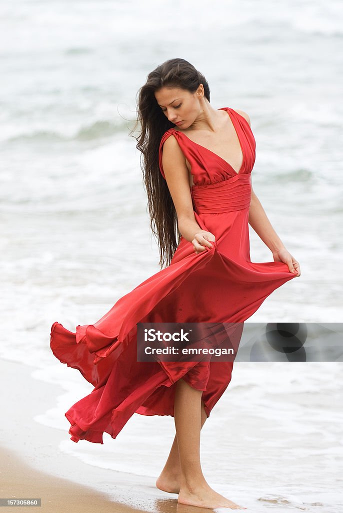 Rosso donna - Foto stock royalty-free di Acqua