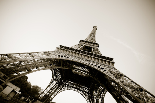 Paris - Eiffel Tower in sepia