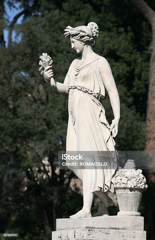 Neo-Classical sculpture of a woman - Piazza del Popolo, Rome Neo-Classical sculpture of a woman at Piazza del Popolo in Rome, Italy Statue Stock Photo