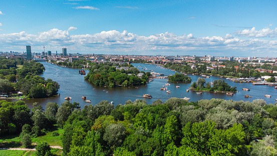 Berlin, Spreepark, River and Boats, View From Above