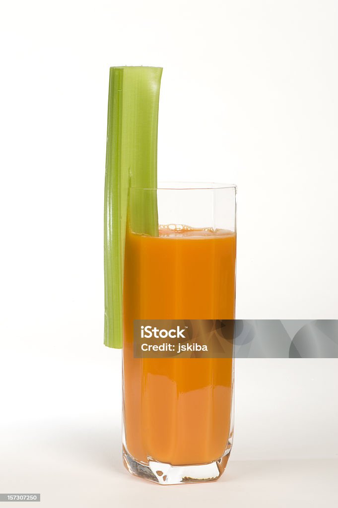 Karotten Saft in einem Glas mit stick von Sellerie - Lizenzfrei Antioxidationsmittel Stock-Foto