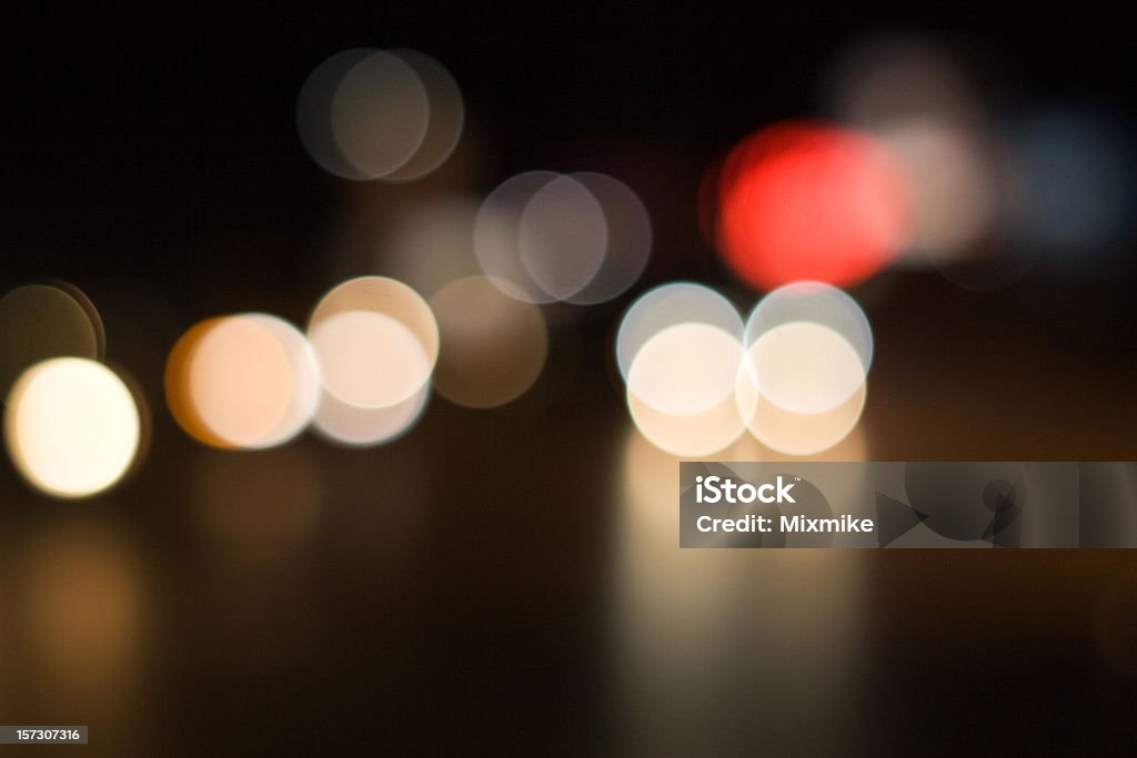 Highly defocused street lights  Abstract Stock Photo