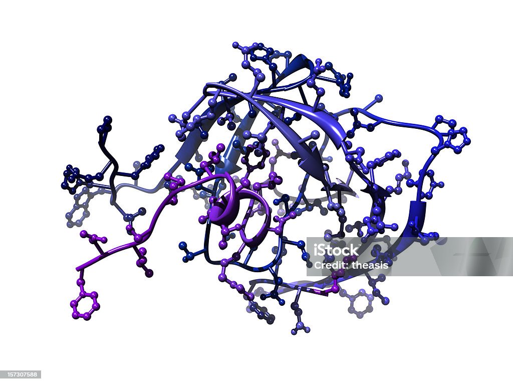 Modelo de la proteasa/VIH - Foto de stock de Orgánico libre de derechos