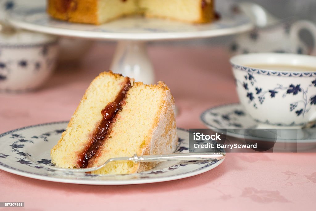 Scheibe des Victoria sandwich - Lizenzfrei Konfitüre Stock-Foto