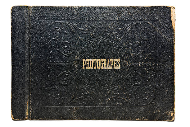 Vintage Photo Album Cover Nineteen-forties era leather photograph album cover. Leather shows lots of wear. leather photos stock pictures, royalty-free photos & images