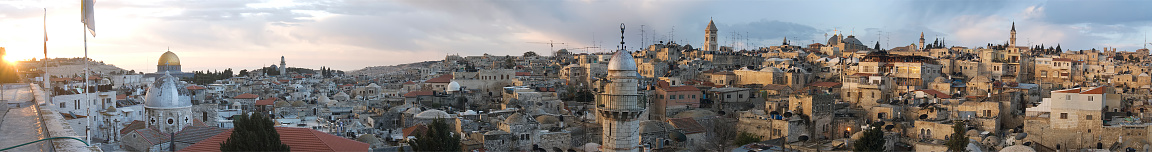 Panoramic photo of Old City in Jerusalem