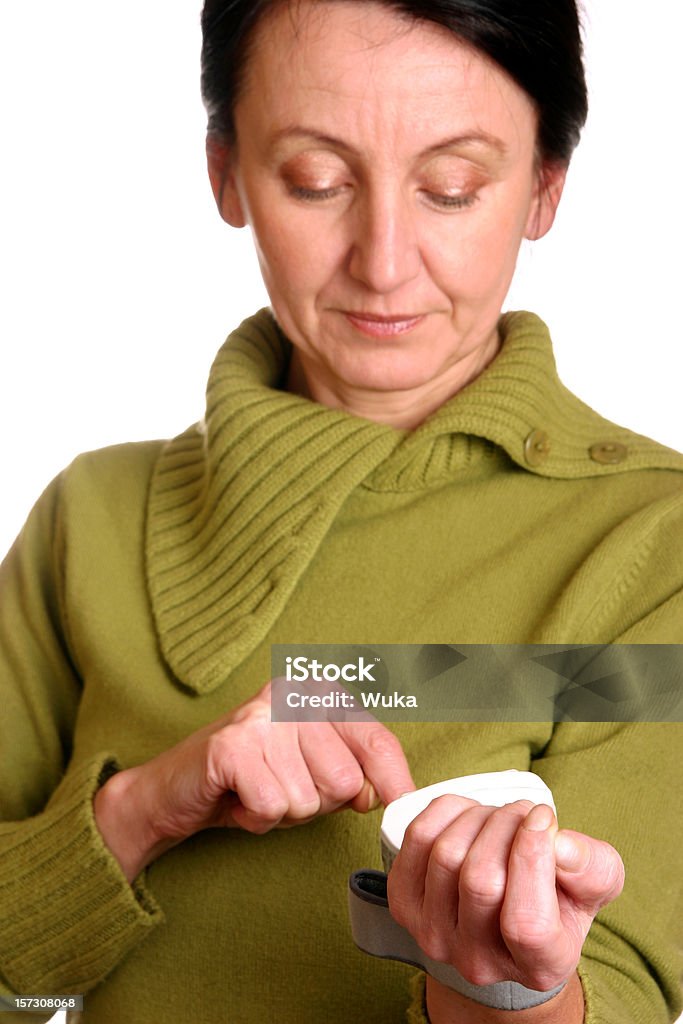 Checking pulse  Active Seniors Stock Photo