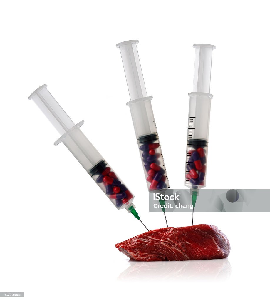 Injecter hormones - Photo de Viande libre de droits