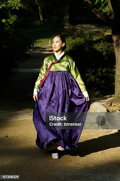 Korean Fashion Model Stock Photo - Download Image Now - Hanbok, Korea, Korean Culture