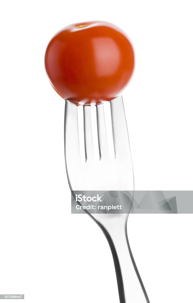 Widelec z Pomidorek Cherry - Zbiór zdjęć royalty-free (Bez ludzi)