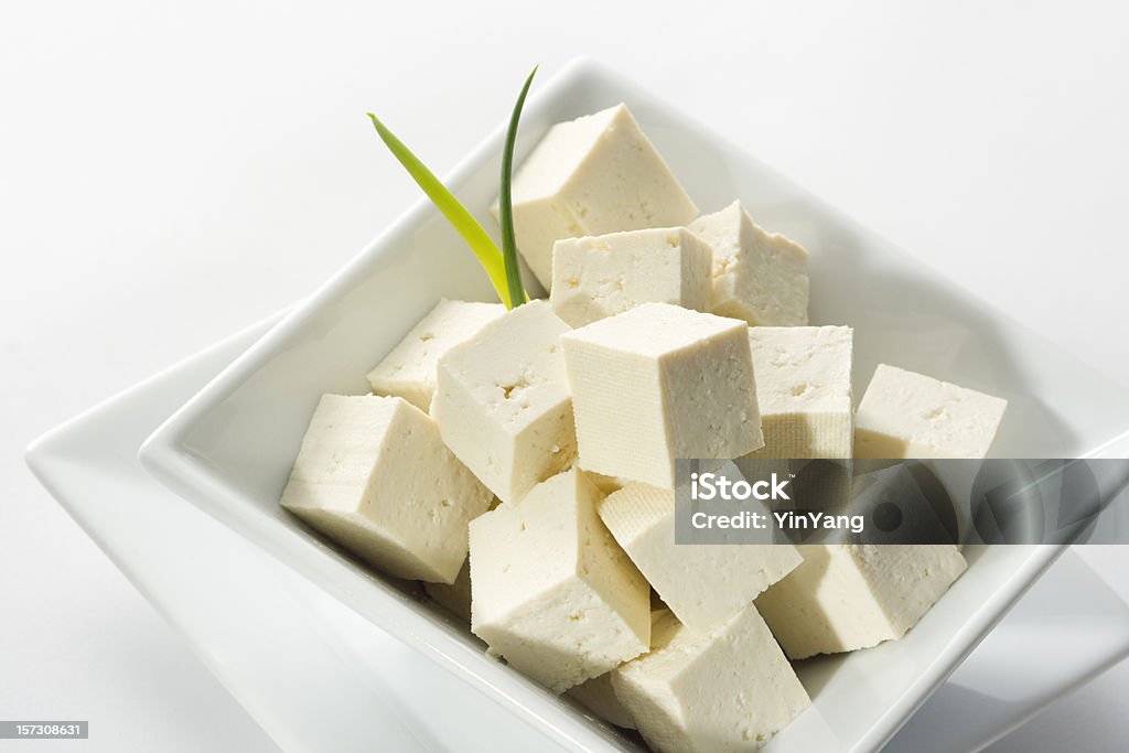 Tofu Crema in caduta, un asiatico cinese giapponese sana cucina vegetariana - Foto stock royalty-free di Tofu