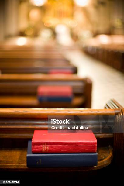 Book Of Prayers Stock Photo - Download Image Now - Pew, Hymnal, Church