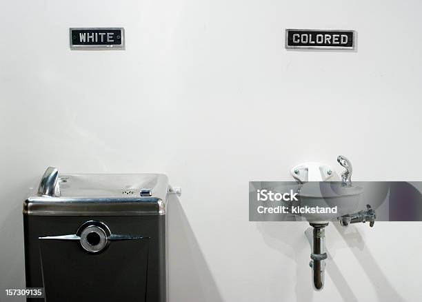 Segregated Water Fountains Stock Photo - Download Image Now - Segregation, Jim Crow Laws, Racism