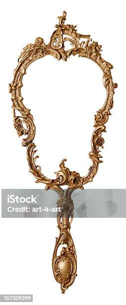 Antique Mirror Frame Stock Photo - Download Image Now - Mirror - Object, Gold Colored, Gold - Metal