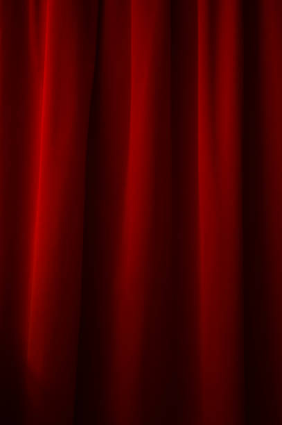 Dark Red Curtain stock photo