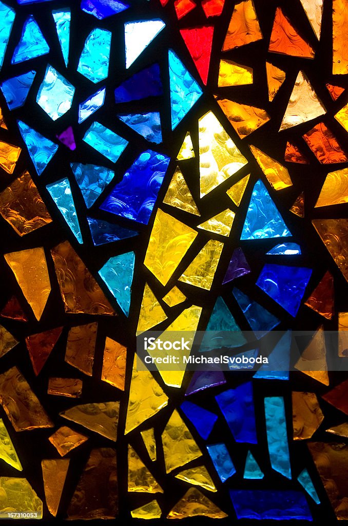 Stained Glass A close up on stained glass in a church. Stained Glass Stock Photo