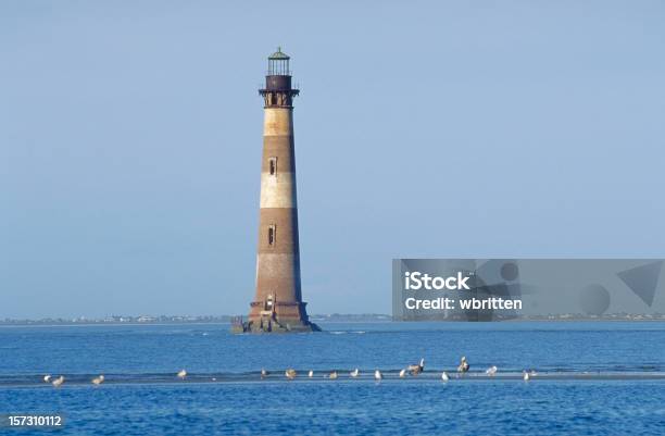 Morris Farol De Ilha - Fotografias de stock e mais imagens de Carolina do Sul - Carolina do Sul, Charleston - Carolina do Sul, Farol - Estrutura construída