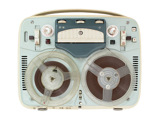 Old Vintage Tape Recorder  reel to reel tape stock pictures, royalty-free photos & images