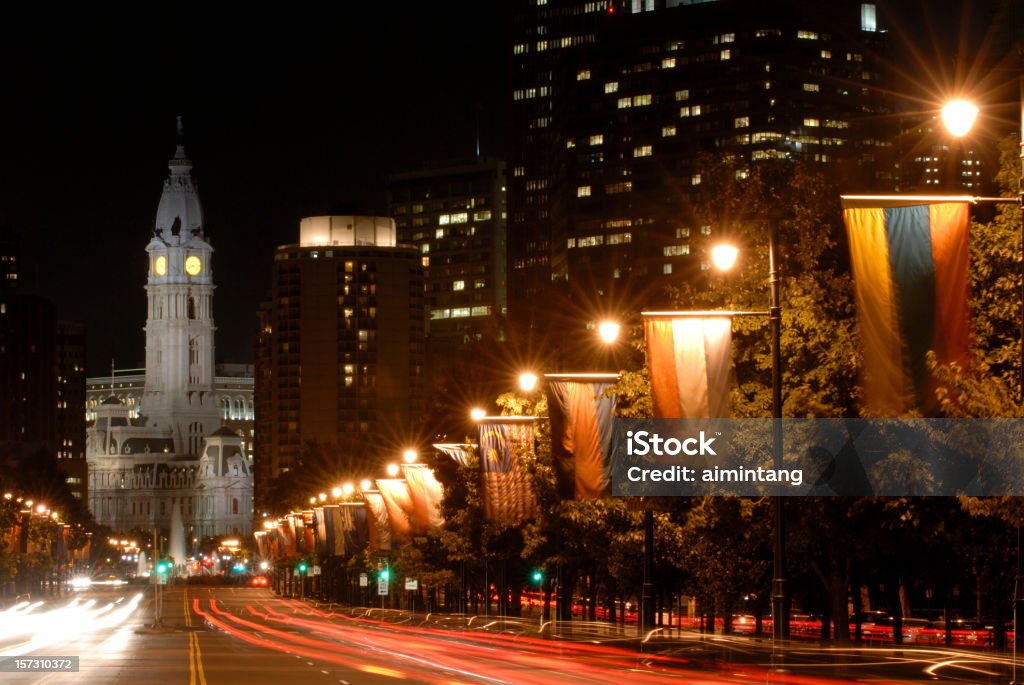 Ben Franklin Parkway - Foto de stock de Filadélfia - Pensilvânia royalty-free