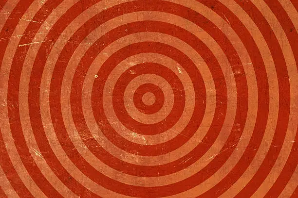 Photo of Red Washed out-bullseye Grunge Background