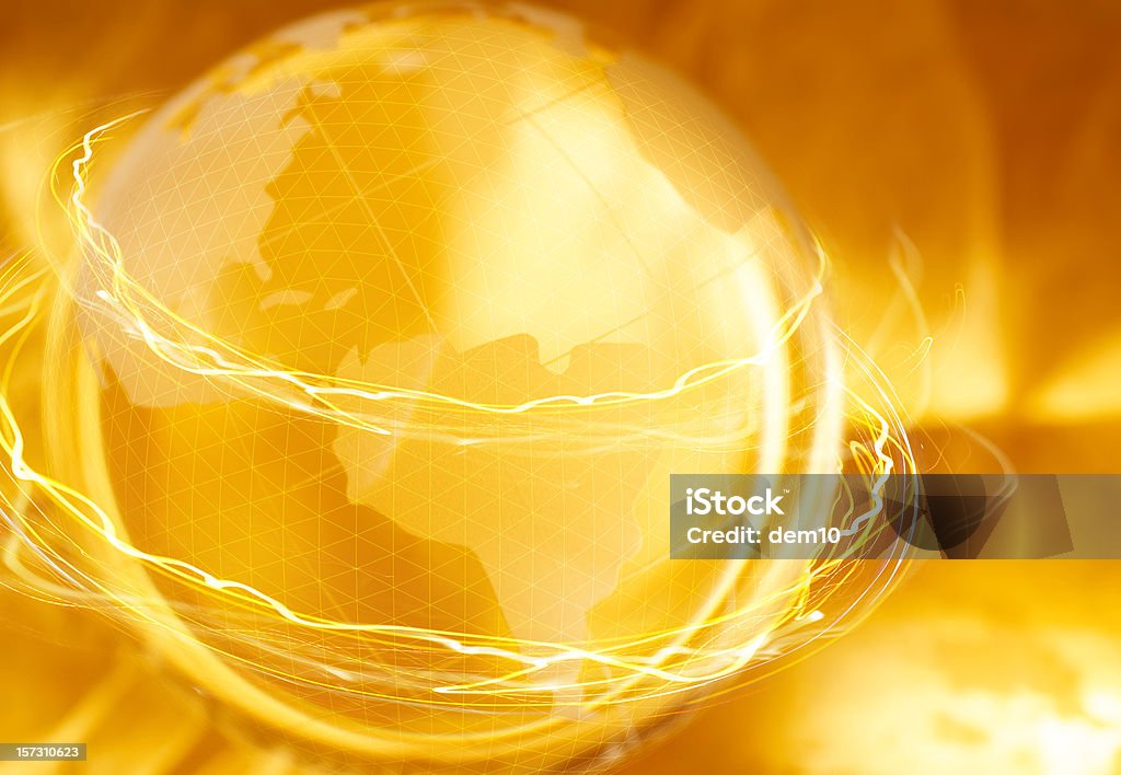 Размытые проводной миру со скоростью света - Стоковые фото Золотой роялти-фри