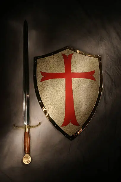 Sword & shield with light-painting illumination