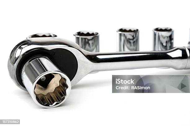 Socket Wrench Set Stock Photo - Download Image Now - Socket Wrench, White Background, Wrench