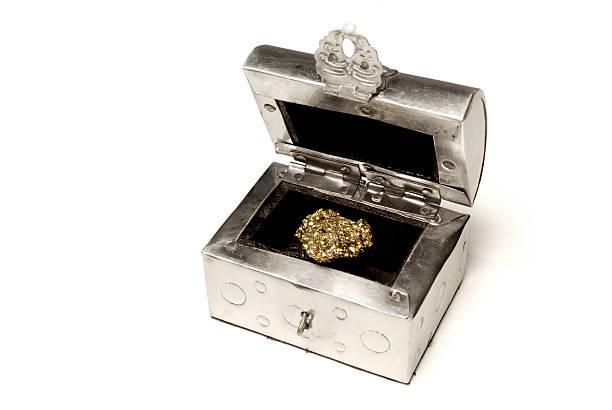 Treasure chest, clipping path stock photo