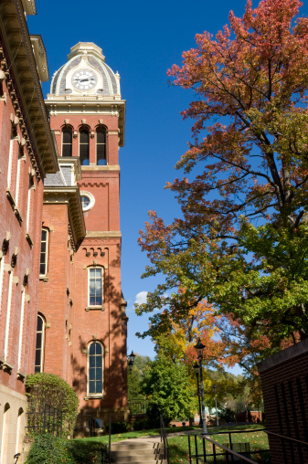 West Virginia University, clock tower on the Morgantown Campus