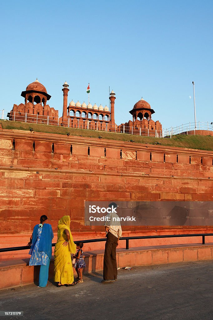 Red Fort (Lal Qil'ah) w Delhi, w Indiach - Zbiór zdjęć royalty-free (Fort)