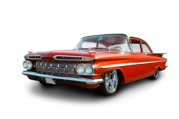 limpar cruiser - 1959 chevrolet impala - car front view racecar sports car - fotografias e filmes do acervo