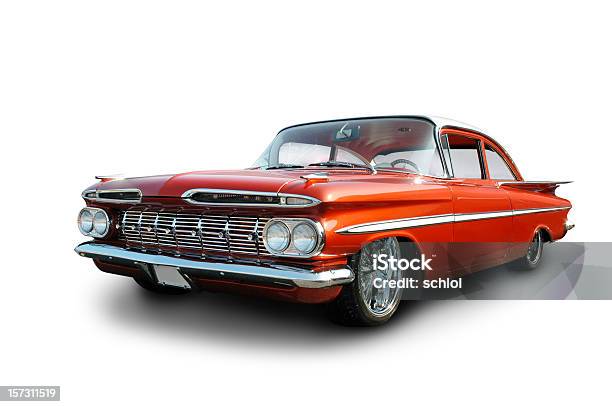 Cruzador De Limpeza De 1959 Chevrolet Impala - Fotografias de stock e mais imagens de Carro - Carro, Carro de Coleccionador, Figura para recortar