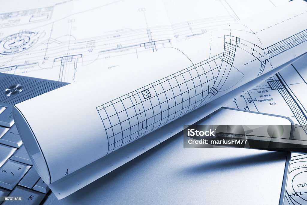 設計図 - カラー画像のロイヤリティフリーストックフォト